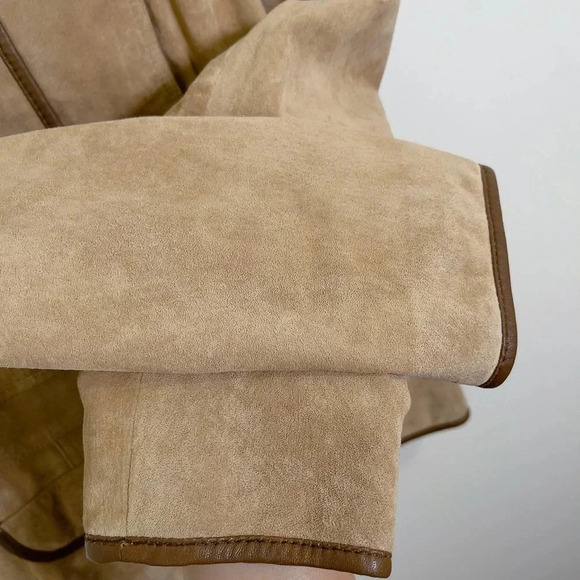 Eddie Bauer Women's Tan Suede Jacket Coat Blazer Small - Picture 9 of 16